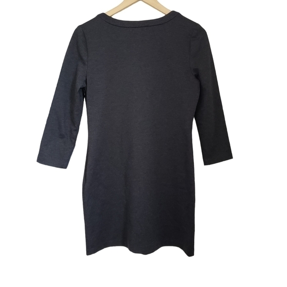 Michael Kors Derby Dark Gray Jersey Long Tunic Top with 3/4 Sleeve - Picture 2 of 8